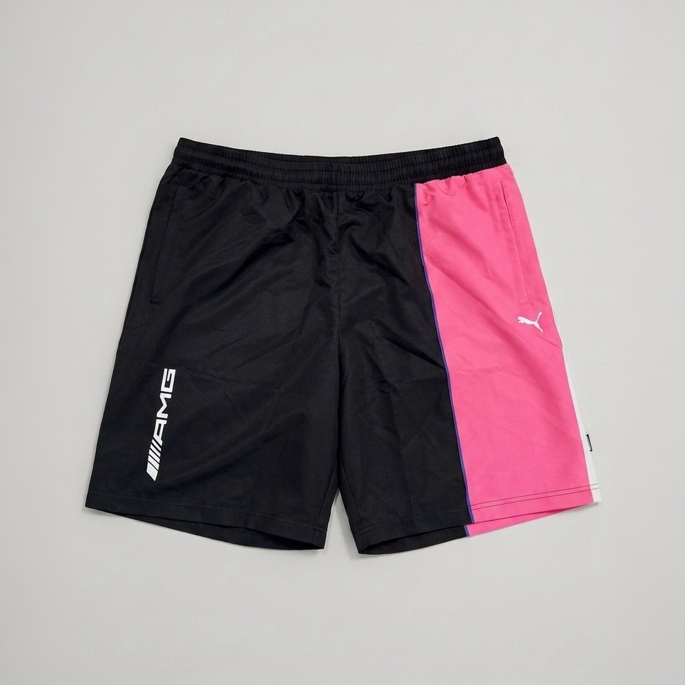 Puma Mercedes AMG Motorsport Woven Shorts Mens XXL Black Pink 620272-01 NWT